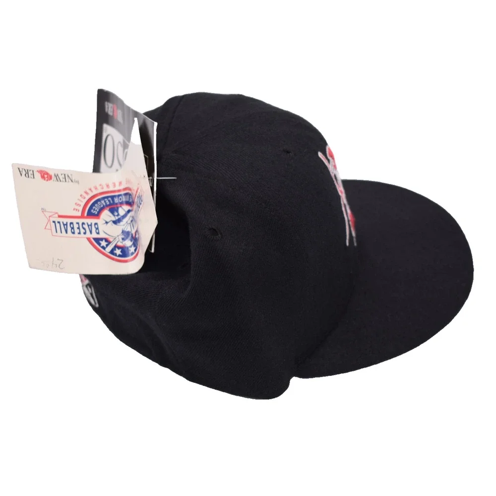 Vtg NWT New Era Minor League Baseball HICKORY CRAWDADS Black Wool Hat Cap 6 5/8